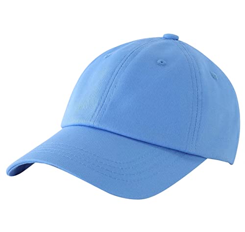 Connectyle Boys' Cotton Adjustable Cap Upf 50+ Fitted Sun Hat Breathable Sports Ball Cap Sky Blue M #TOP10