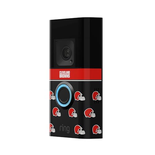 Image of All-New Limited Edition, Official NFL Faceplate for Ring Doorbells - Video Doorbell 3, Video Doorbell 3 Plus, Video Doorbell 4, Battery Doorbell Plus, and Battery Doorbell Pro | Cleveland Browns