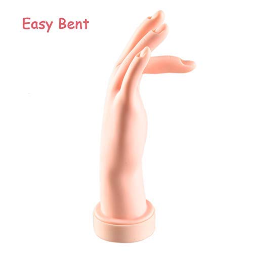 Timoo Nail Practice Hand, Soft & Flexible Fake Mannequin Hand for Nail Art Training (1 Pcs)