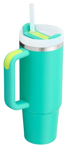 Image of Stanley Quencher H2.0 Tumbler with Handle and Straw 30 oz | Flowstate 3-Position Lid | Cup Holder Compatible for Travel | Insulated Stainless Steel Cup | BPA-Free | Tropical Teal