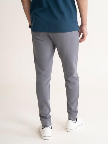 Image of DAMENSCH Men's Regular Fit Mid Rise Ottoman Joggers | Stylish Joggers for Casual Wear