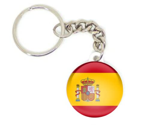 Porte clé badge drapeau PAYS ESPAGNE ESPAGNOL personnalisé cadeau