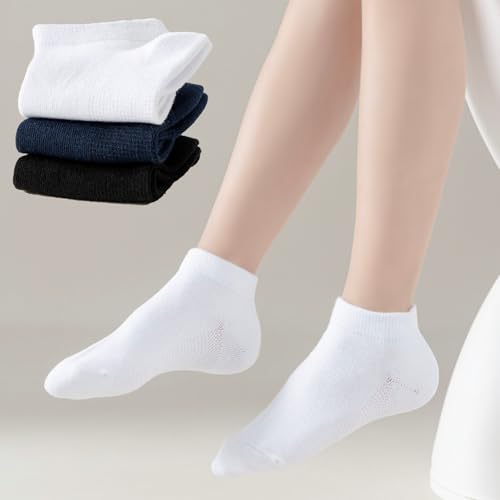 Girls Seamless Socks Low Cut Ankle Socks Boys Kids No Show White Cotton Sock3
