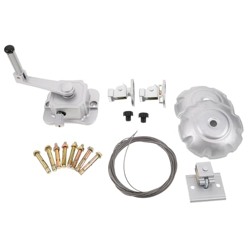 LALAFINA Séchoir à Linge Extérieur Suspendu en Aluminium, Kit Poulie Manivelle Facile, Système Rétractable pour Balcon, Accessoires Complets pour...