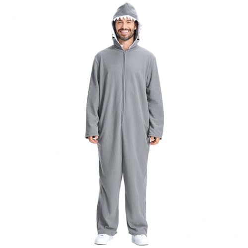 Costume de requin tout en un avec capuche protectrice et confortable