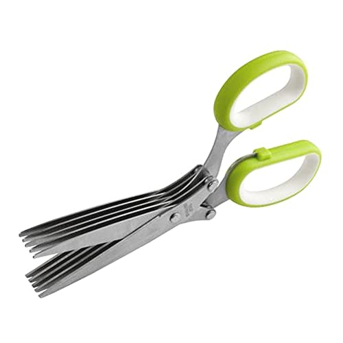 New 5 Blade Herb Garnish Snips Kitchen Shear Scissors