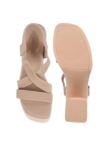Image of Shoetopia Sandals Stylish Comfortable Slip-On Slides Soft Cushion Block Heel|| Footbed, Anti-Slip Sole - Perfect for Daily Casual Footwear