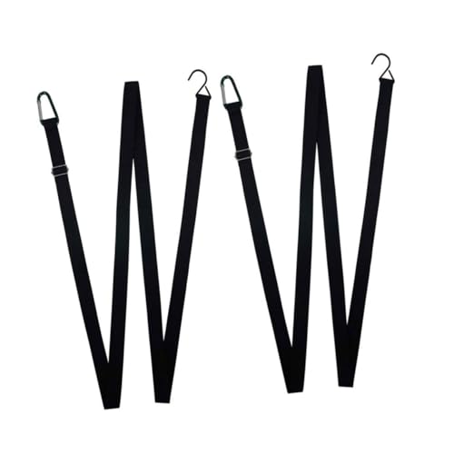 Sangles noires pour housse de voiture de 4,4 m avec boucles ajustables et crochets | Lot de 2