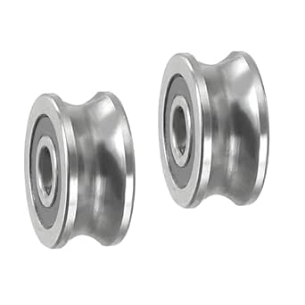 Sourcing Map SG10 U-Rainure Track Palier-guide 4x13x6mm Roulements