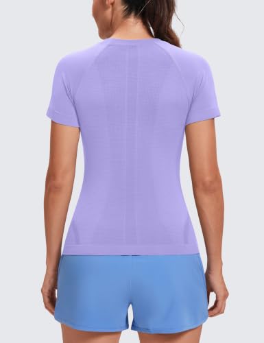 Image of MathCat Seamless Short Sleeve Workout Tops for Women