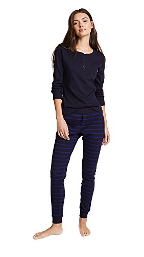 Calvin Klein Women's Standard Pajama Gift Set, Minimal Stripe_Fusion, M