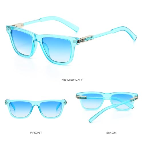 Lunettes de soleil rétro pour hommes aux finitions soignées en acétate noir - 6