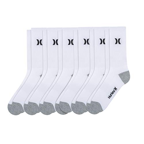 Hurley Men's 6 Pack 1/2 Terry Crew Socks4