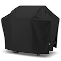 SunPatio BBQ Grill Cover 70 Inch, Outdoor Heavy Duty Waterproof Barbecue Gas Grill Cover, Fade Resistant, All Weather Protection Compatible for Weber Charbroil Kenmore Brinkmann and More, Black