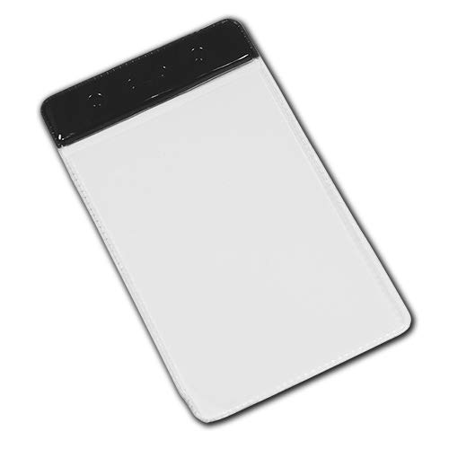 Identity-Plus: Black Topped Portrait Vinyl Plastic ID Card Badge Pass Holder (75)