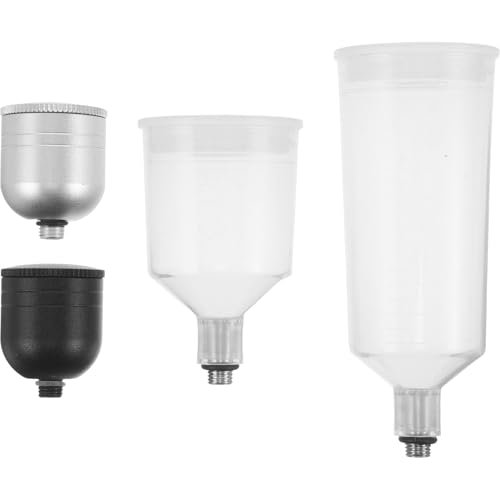 Reviews de Papel para aerógrafo del mes. 37 Gogogmee 4 botes de plástico para aerógrafo, recipientes de metal para almacenamiento, accesorios para maquetas, pintura, arte y organización del espacio de trabajo.