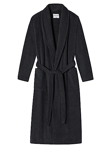 Preisvergleich Produktbild Schiesser Herren Bademantel mit Schalkragen Frottee 125 cm Länge - Bio Baumwolle