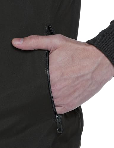 Image of Qube By Fort Collins Men's Lightweight Jacket - Full Zip Casual Jacket for Men | Stylish High Neck Sporty Jacket with Zip Pockets for Spring, Autumn, Travel & Daily Wear