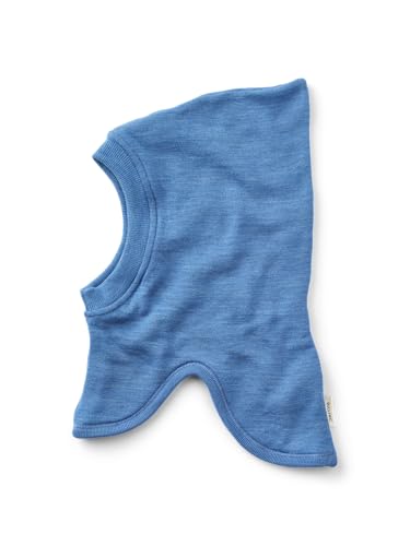 Dilling Kinder Schlupfmütze aus Merino Wollfrottee - MittelmeerBlau Einheitsgröße