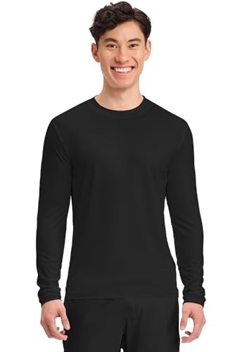 Image of Cherokee Men's Long Sleeve Underscrub Tee Modern T-Shirt with Crew Neck - CK807