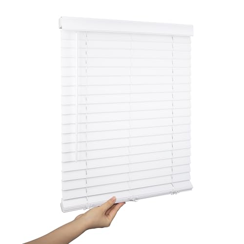 Allesin Faux Wood Blinds 2 inch Slat Cordless Design Room...