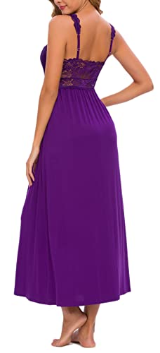 ALCEA ROSEA Womens Sexy Nightgowns Long Floral Lace silky Lingerie supportive Chemises Full slip for Women Elegant Sleepwear2