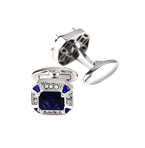 Mancuernillas Daesar cobre para hombre con zirconia azul miniatura 1