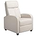 Yaheetech Relaxsessel Ruhesessel Fernsehsessel Cinemasessel Sofa Recliner Einzelsofa TV Hocker Sofa Bein-Ablage Kunstleder Beige