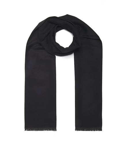 PIERROT Echarpe Homme Hiver Douce et Chaude - Echarpe d’Hiver Premium Matière Douce et Souple - Garantie à vie (Noir)