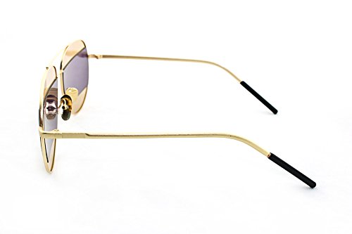 Newbee Fashion - "Montious" Aviator Ultra Premium Brushed Aluminum Authentic Flash Sunglasses2