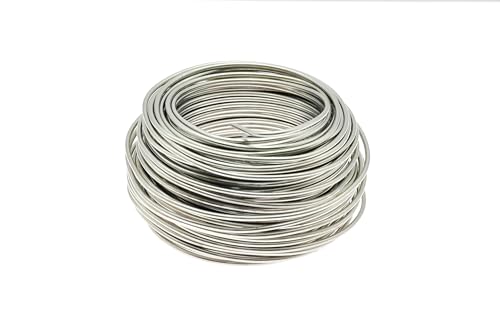 Stainless Steel Solid Wire, 1 Pound Hobby Wire,Multi-Purpose Steel Wire Ideal for Crafts,DIY Projects,Fastening,Fixing Up Fences (12Gauge)