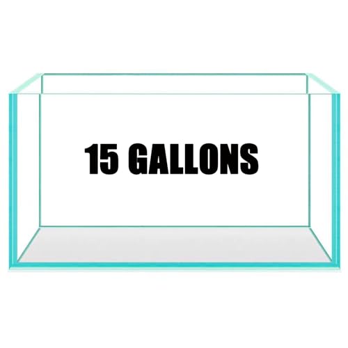 AQUA DAREN 15 Gallon Rimless Aquarium Fish Tank Ultra-Clear Nano Glass Rectangular Fish Tank L19.6W13H13.8 Thickness 6mm Glass Aquarium (L 15 Gallons)