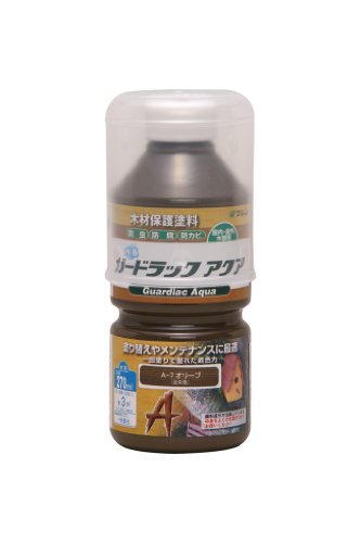 和信ペイント ガードラックアクア プロ仕様の水性屋外木部用塗料 1回塗 高着色 塗替最適 オリーブ 270ml