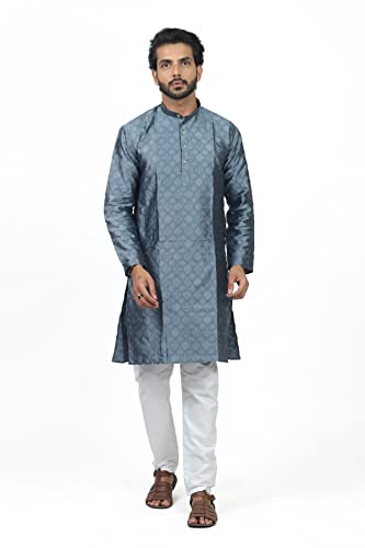 Image of HARPITA Men's Silk Blend Kurta Pyjama Set