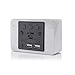 OCT17 Marble Pattern Alarm Clock, Fashion Multi-Function LED Digital Alarm Clocks Stone Cube with USB Power Supply, Voice Control, Timer, Thermometer