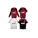[DJ-A1ways] タグ付きACミラン カカー サッカー ユニフォーム ホーム アウェイ マルディーニ半袖 復古 速乾長袖ジャージ着 Tシャツ 大人用と 男女兼用非公式 (A,XL)