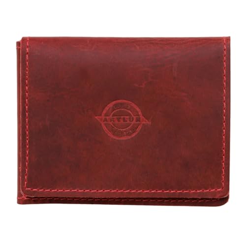 Carteira Slim em Couro (Vermelho)