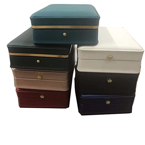 Junninggor ML Wedding Jewelry Set Premium Leather Box Necklace Earring Ring Display Case Storage Holder thumb #7