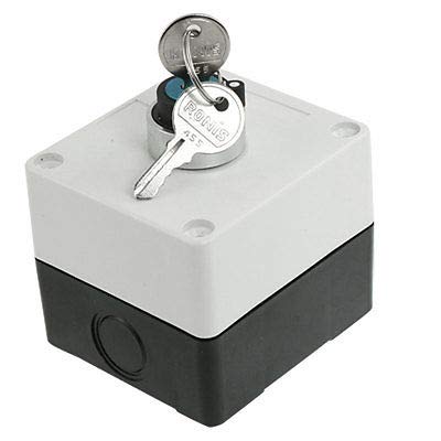 AC 600V 10A 2 Screw Terminals NO Key Locking Keylock Switch w 2 Pcs Keys