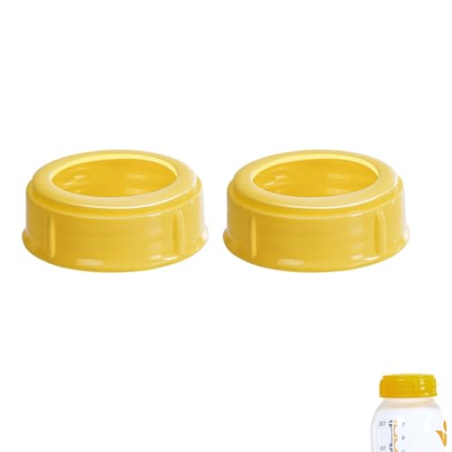 2PCS Replacement Collar Rings for Medela Bottles 5oz & 8oz,Bottle Caps Compatible with Plastic & Glass Bottles | Mess Free No Leak or Spill, BPA Free(No Bottle)
