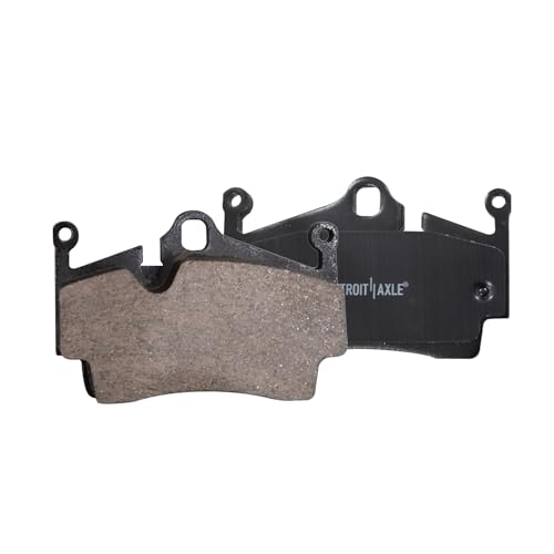 Image of Detroit Axle - Rear Ceramic Brake Pads with Hardware Set Replacement for Porsche 718 Boxster Cayman - 4pc Set