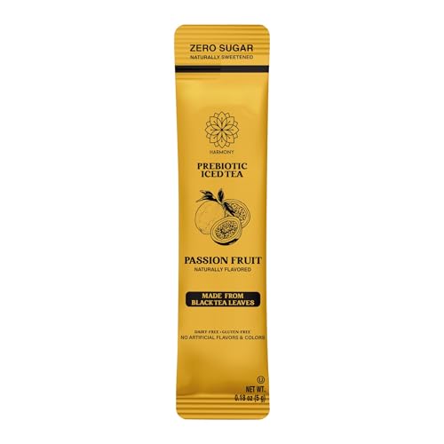 Image of Harmony Passion Fruit Prebiotic Black Iced Tea, 10 Sticks