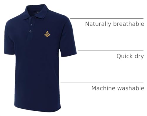 Polo para Hombre con Bordado de Logia Masónica, Manga Corta miniatura 3