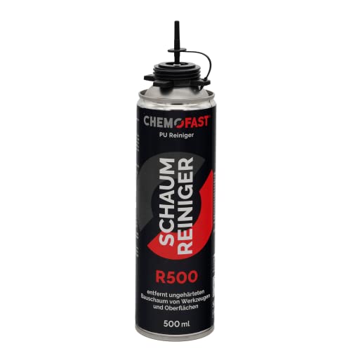 CHEMOFAST Schaumreiniger R500, Pistolenreiniger für ungehärteten Bauschaum, Montagepistolenreiniger,Bauschaumpistolenreiniger,Pistolenschaum,500ml Cover