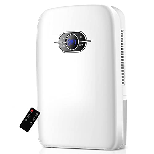 Deshumidificador DoméStico De 2,5 L, 72 W, Capacidad De DeshumidificacióN: 600-800 Ml/DíA, con Control Remoto/TuberíA De Drenaje Adicional, para AbsorcióN De Humedad En El SóTano Cover