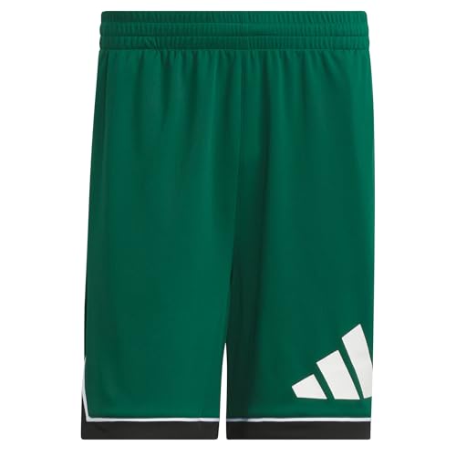 adidas Men's Basketball Badge of Sport Shorts Team Dark Green/Black L 18 cm