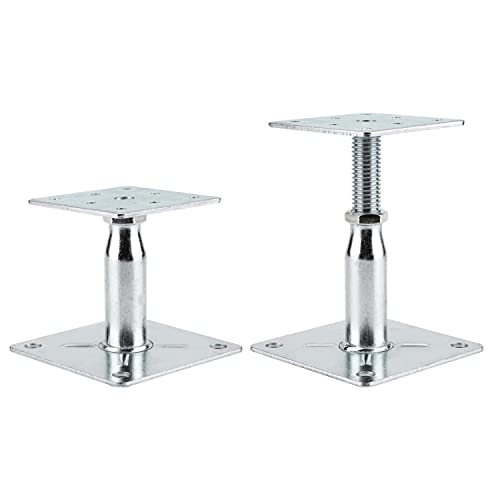 Image of 2 Pack Adjustable Support Jack for The Floor,Deck Foundation,Post Floor Joist Jacks,RV Step Stabilizer,Mini Screw Jack- Post 3.5 inch to 6 inch