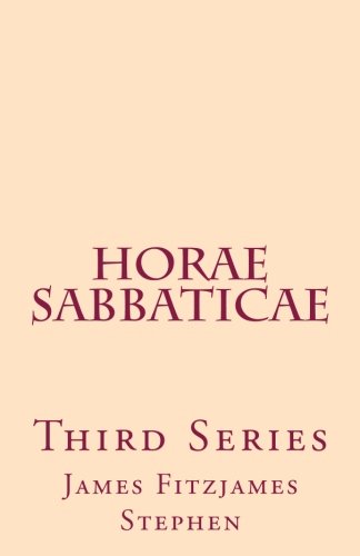 Horae Sabbaticae: Third Series 1981245898 Book Cover