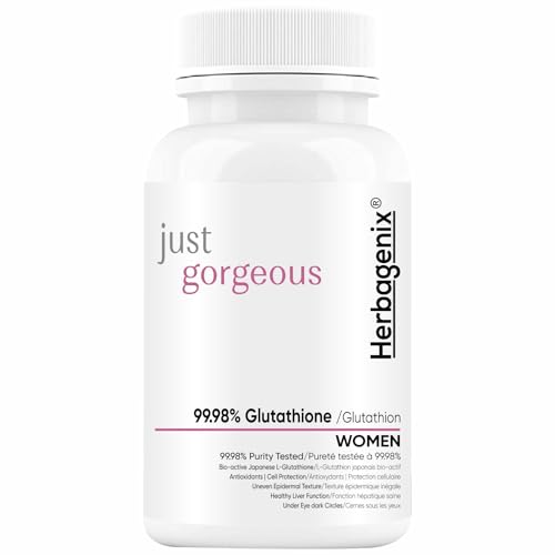 HERBAGENIX Glutathione Tablets For Skin Whitening L-Glutathione, Vitamin C, E, Biotin, Milk Thistle Powder, Hyaluronic Acid, Collagen Supplements For Women-60 gramslow Tablet (No Capsule/Capsules)