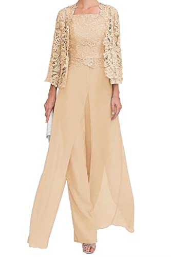 TANPAUL TAMPAUL 3 Teilig Hosenanzug Abendkleider Lang Elegant für Hochzeit...